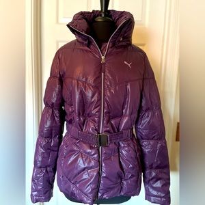 Purple Puma Puffy Coat
